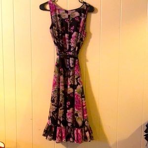 Adrianna Papell floral midi dress.